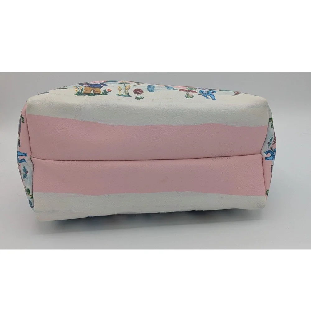 Nathalie Lete Joyeux Noel Travel Wash Bag Pink Toiletry Case OS Whimsical Gnome